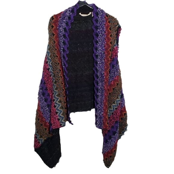 Soft Surroundings Sweaters - Soft Surroundings Taylor Textured Sweater Vest Multicolor Open Topper Missy One